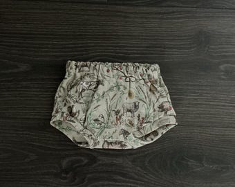 Farm animal Baby Bloomers: Organic Cotton Spring Baby Bummies