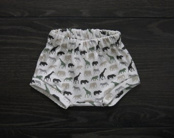 Safari Baby Bummies: Organic Cotton Unisex Baby Shorts