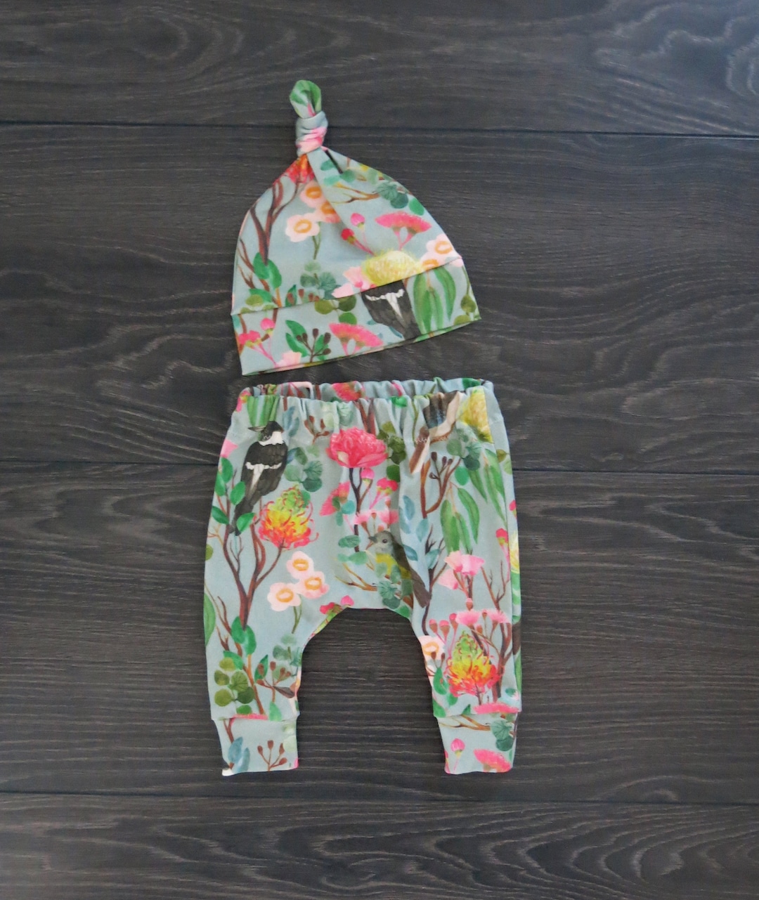 Baby Outfit / Organic Baby Clothes / Australian Baby Outfit / Baby Harem Pants / Baby Gift Set