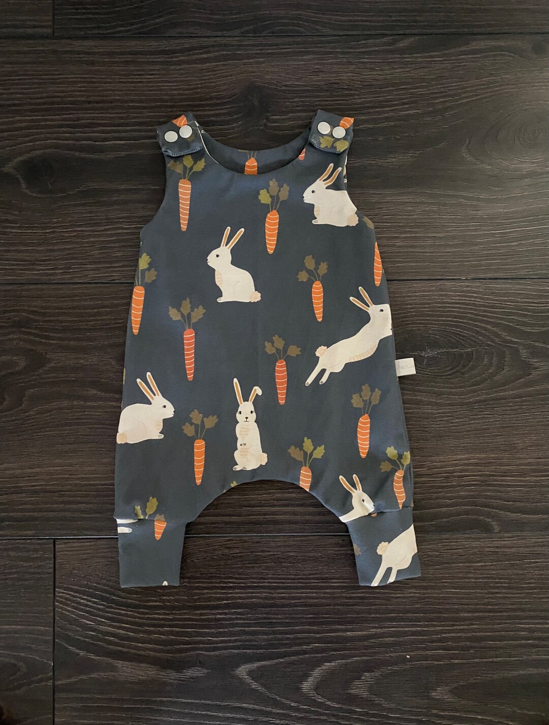 Bunny Romper / First Easter Outfit / Baby Boy Romper / Easter Etsy