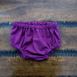 Baby bloomers / cotton baby bloomers / Purple baby clothes / unisex baby bloomers / diaper cover / organic baby clothes / nappy cover