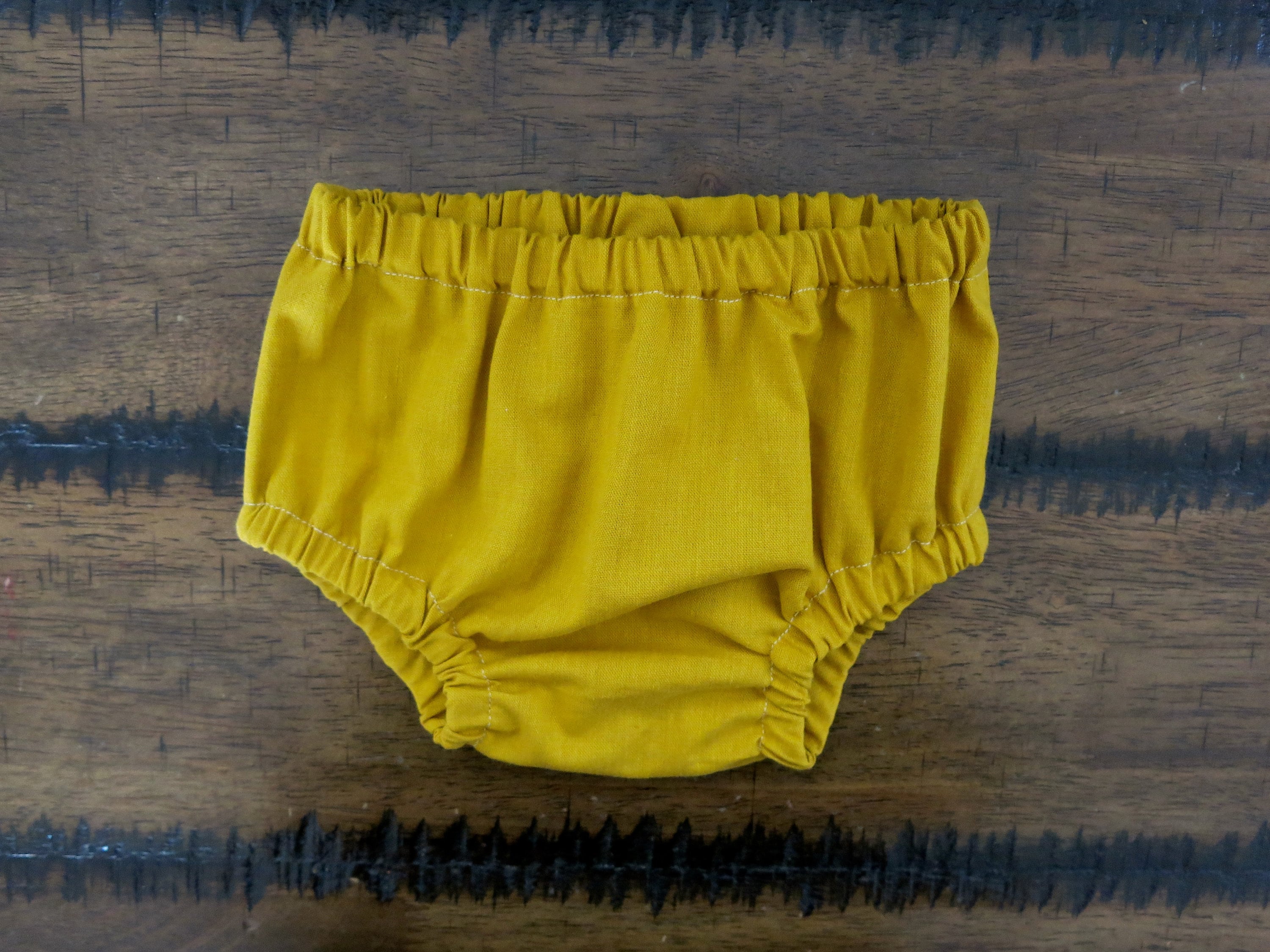 Organic Cotton Baby Bloomers: Mustard Unisex Diaper Cover