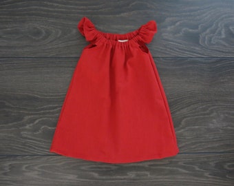 Baby girl clothes / Christmas baby dress / First Christmas/  Baby girl dress / Red baby dress / Baby Girl  dress / Christmas dress / red