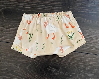 Goose Baby Bloomers: Organic Cotton Spring Baby Bummies