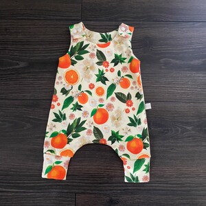 Clementine baby romper / Australian baby clothes / organic baby clothes / Baby girl gift / Clementine baby clothes / baby harem romper