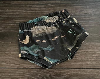 Ocean Baby Bummies: Organic Cotton Sea Creature Shorts