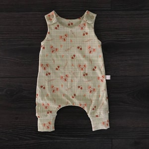 Organic Baby Harem Romper: Koala Plaid, Australian Baby Clothes