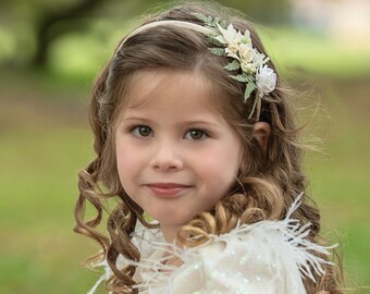 Floral Headband - Flower Headband - Photo Prop - Flower Girl Headband - Baby Girl Floral Headband