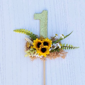 Floral Cake Topper - Cake Topper - Boho Photo Prop - 1st Birthday Cake Topper - 1st Birthday