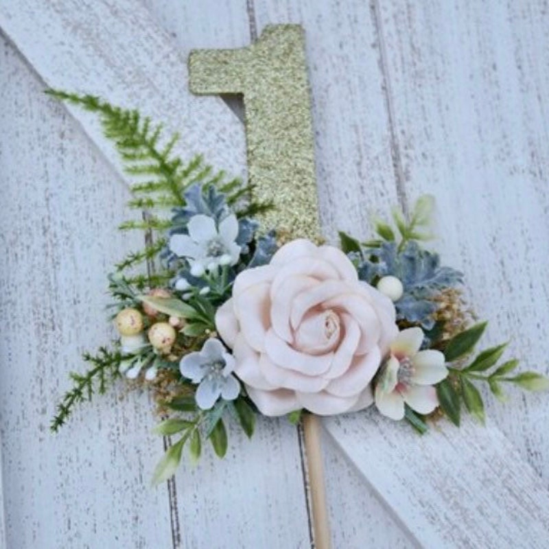Floral Cake Topper - Etsy