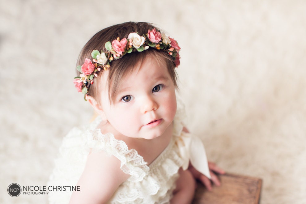 baby flower crown headbands