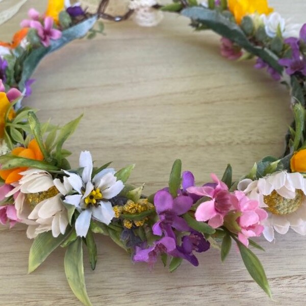 Wax Flower Crown Etsy