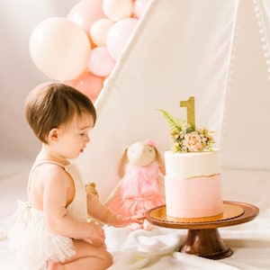 Floral Cake Topper - Cake Topper - Boho Photo Prop - 1st Birthday Cake Topper - 1st Birthday