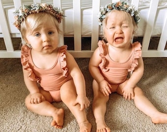 Blush Rose Flower Crown: Baby Floral Halo, Photo Prop