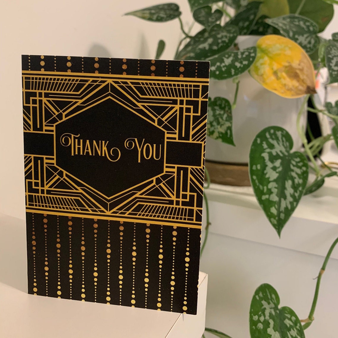 Art Deco Thank You 6 Greeting Card Set All Occasion Etsy UK