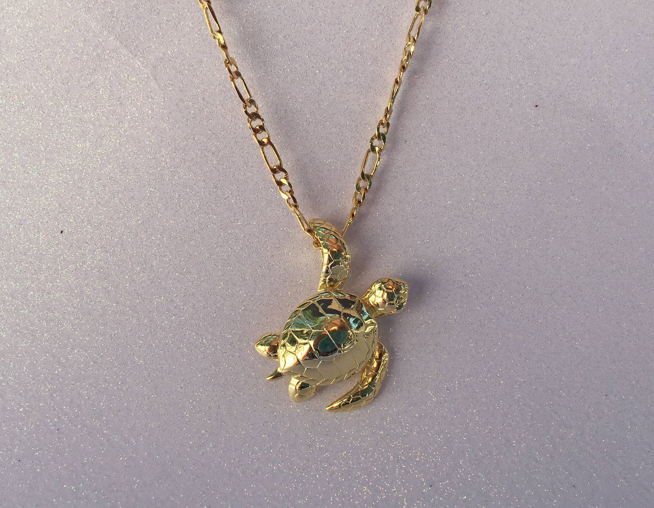 Gold Hawaiian sea Turtle necklace Sea Turtle necklace. Etsy