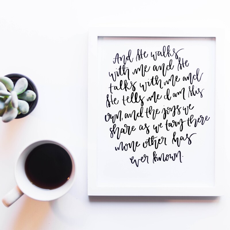 In the Garden Hymn Print - Etsy