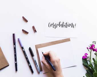 Congratulations! digital print, stationery