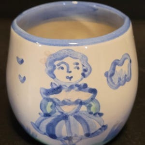 vintage Mary Alice Hadley ( m.a. Hadley) open sugar bowl with sweet girl theme.