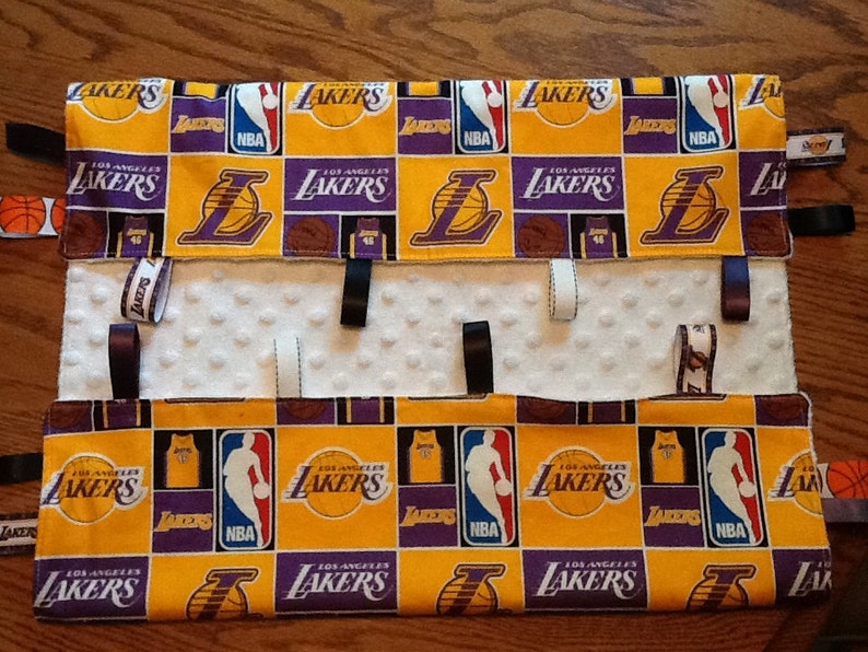Ribbon Blankie Los Angeles Lakers inspired