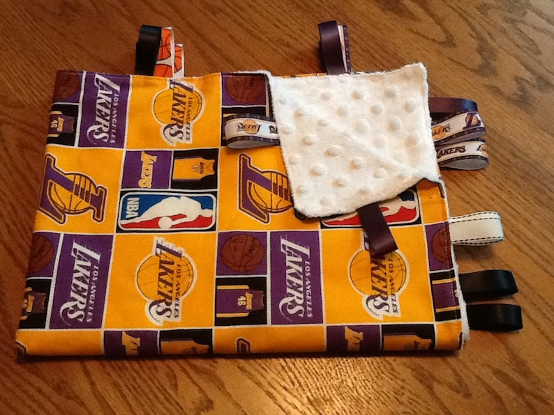 Ribbon Blankie Los Angeles Lakers inspired