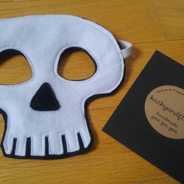 Felt Skull/Skeleton Mask for Kids and Adults