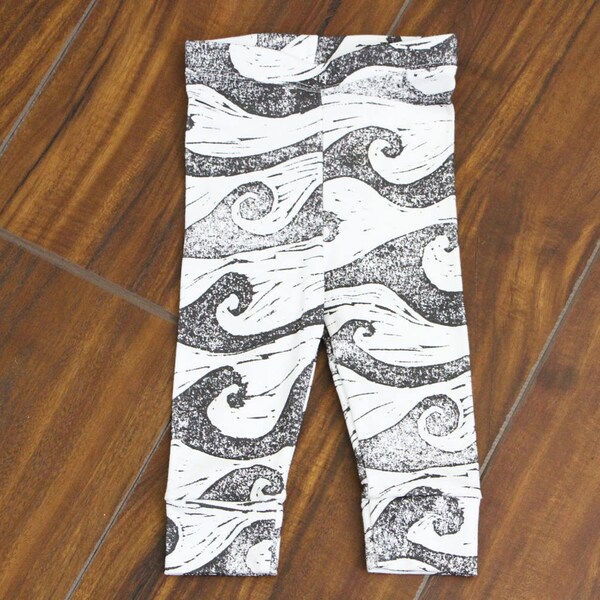 Boy Leggings, Distressed Leggings, Surfer, Wave Leggings, Organic Leggings, Baby Leggings, Toddler Leggings, Kids Leggings, Kids Apparel
