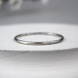 Oxidized Sterling Silver Stacking Ring | Stackable Ring Set | Dainty Rings | Boho Ring | Plain Handmade Minimalist Ring | Made to Order
