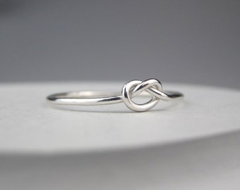 Silver Knot Ring | Sterling Silver Stack Ring | Silver Pretzel Ring | Best Friend Gift | Girlfriend Gift | Everyday Jewelry | Made to Order