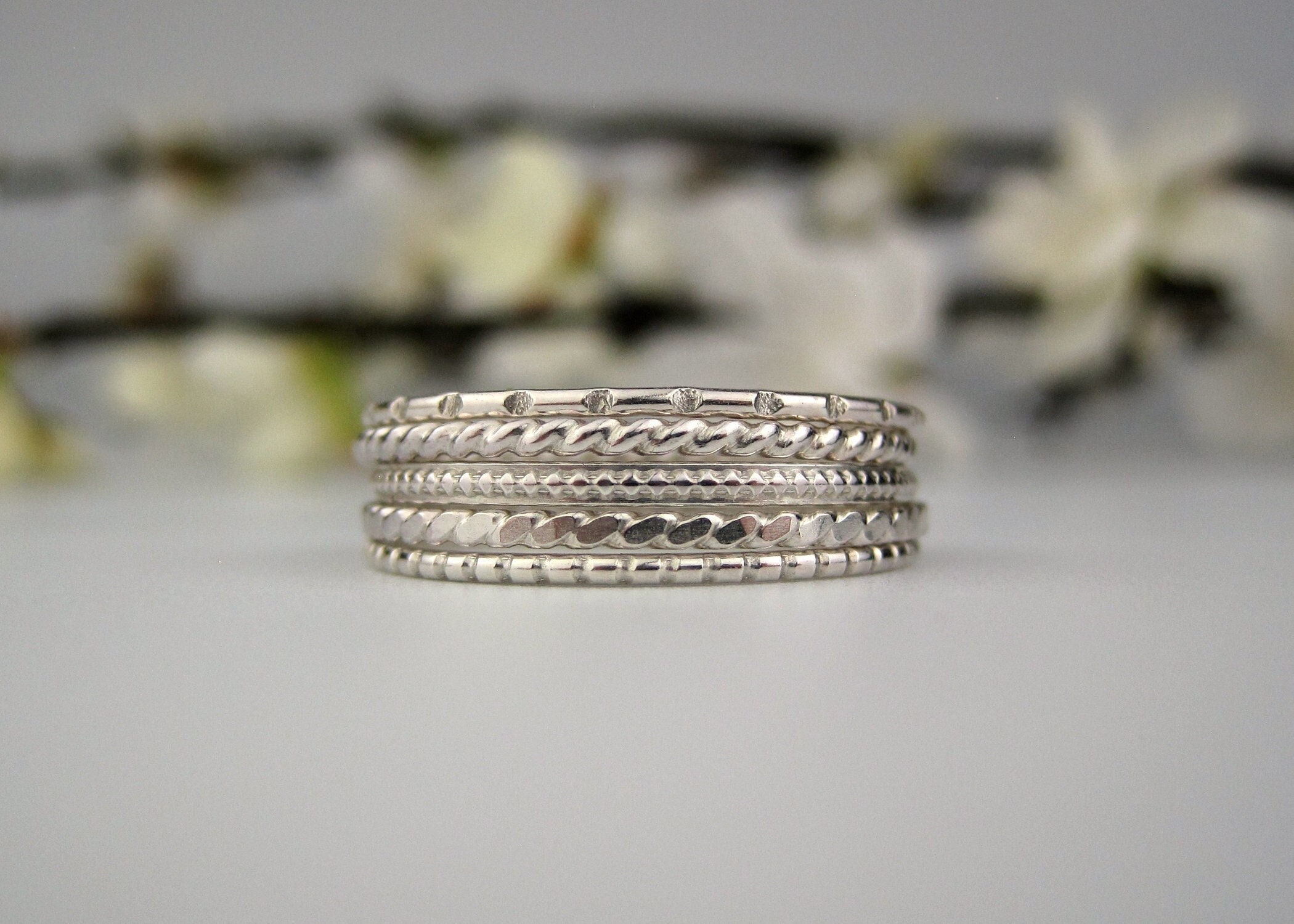 Sterling silver stacking rings on sale set
