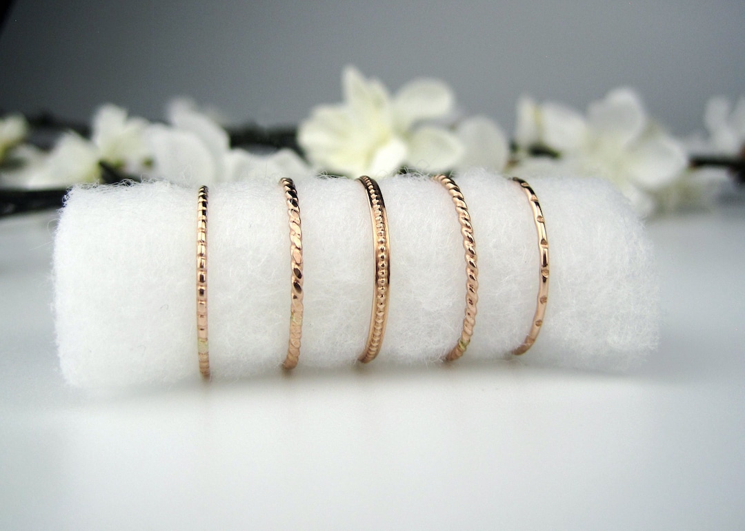 Rose Gold Filled Stacking Rings | Create a Stackable Ring Set | Cute ...