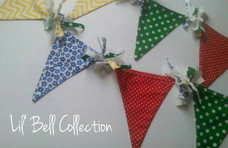 Primary color fabric Bunting/ Banner for party decoration Etsy
