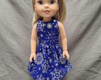 14 inch doll snowflake dress