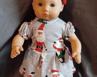 15 inch baby doll Christmas dress