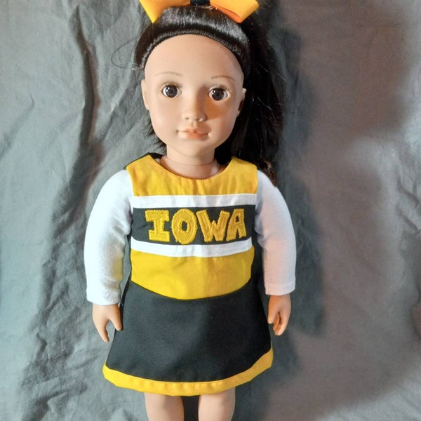 18 inch Iowa Hawkeye cheer dress