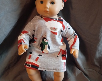 15 inch baby doll Christmas dress