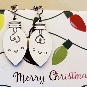 Happy Little Christmas Light Earrings SVG ***NOT a Physical Item***