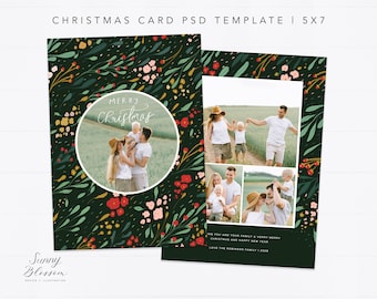 christmas card template for photographers editable christmas etsy