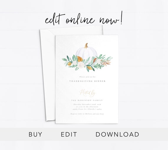 printable thanksgiving invitation thanksgiving dinner etsy
