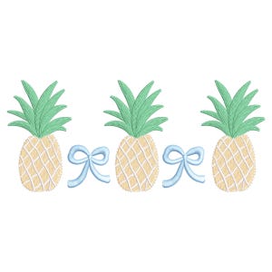 Diseño de bordado de lazo de piña Grandmillennial, diseños de bordado digital, bordado, bordado de coqueta, bordado de piñas