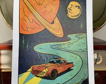Gonna Make it Alone, Retro Comic, Thunderbird Art Print