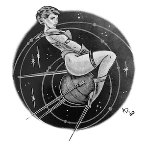 Space Age, Retro Art Print, Retro Art Decor, Vintage Comic Art, Pop Art Girl, Pop Art, Retro Artwork, Retro Art Poster, Retro Decor, Pin Up