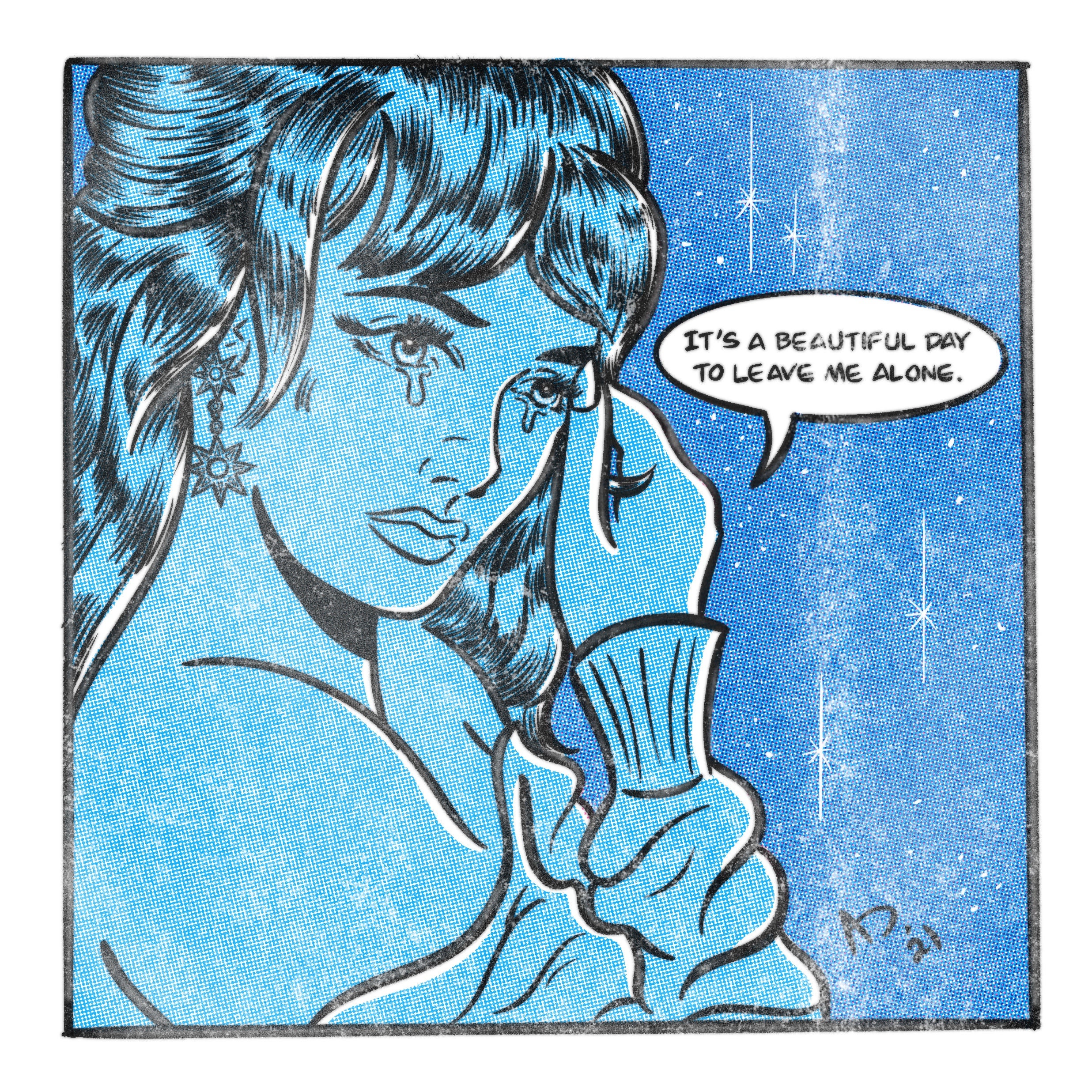 Monday, Monday, Comic Pop Art Print, Surreal Art Print, Midcentury