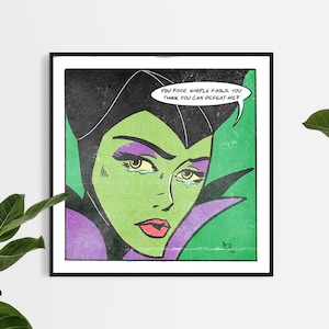 Poor Simple Fools, Comic Girl Art, Retro Art Print, Crying Comic Girl, Maleficent Art Print, Vintage Comic Art