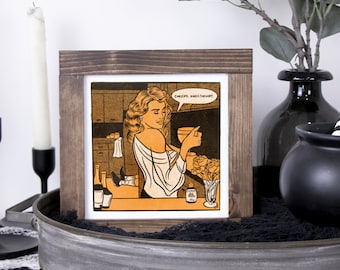 Halloween Art, Halloween Art Print, Halloween Artwork, Retro Halloween Print, Spooky Art, Halloween Decor, Retro Comic Art, Vintage Art
