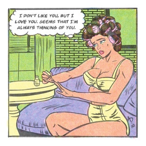 Hold On Me, Retro Art Print, Retro Art Decor, Vintage Comic Art, Pop Art Girl, Pop Art, Retro Artwork, Retro Art, Retro, Vintage Art