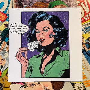 Do A Trick, Retro Comic Art, vintage Comic Art, Rétro Décor, Rétro Print, Retro Wall Art, Comic Art, Pop Art, Pop Art Print, Pop Art Girl