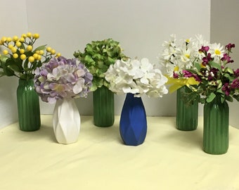 Wedding Reception Vases of Silk Flowers, Hydrangeas, Roses, etc Special for Weddings, Parties, Easter.  Mother&#39;s Day,  etc.