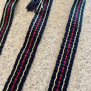 Metis powder horn Inkle woven belt  strap hat band mountain man muzzle loader rendezvous