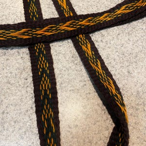 Metis powder horn Inkle woven belt  strap hat band mountain man muzzle loader rendezvous